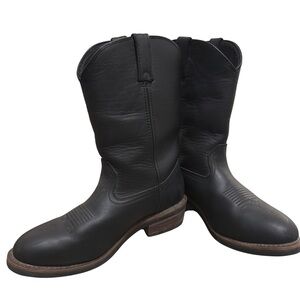 Dan Post Black Waterproof Leather Western Work Boots